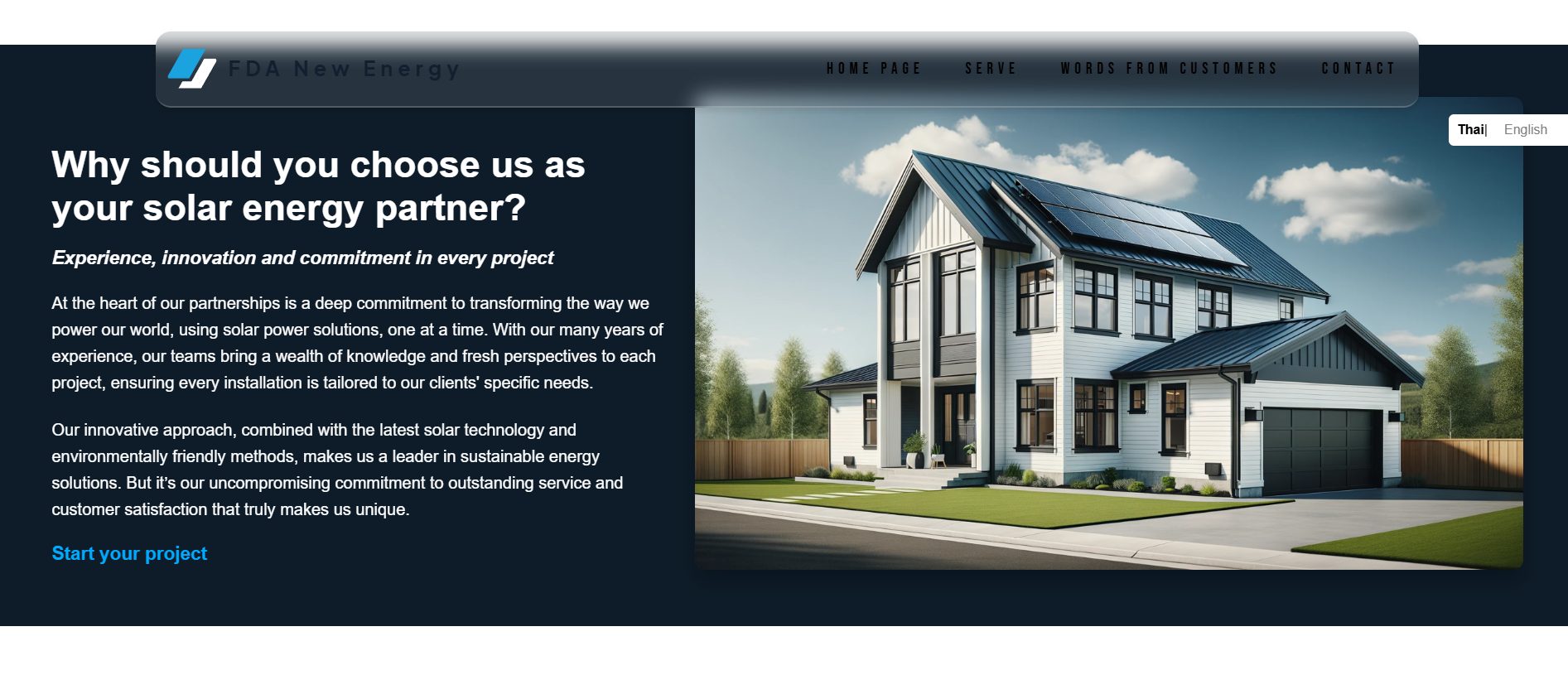 Solar Power Landing Page